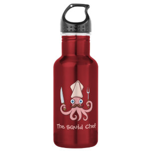 Tintenfisch Koch Cartoon Edelstahlflasche