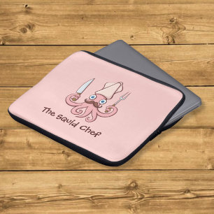 Tintenfisch Koch Cartoon Laptopschutzhülle