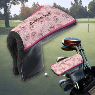 Tintenfisch Koch Cartoon Muster Golf Headcover