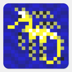 Tintenfisch-Kohlenkübel belaubtes Seadragon Quadratischer Aufkleber