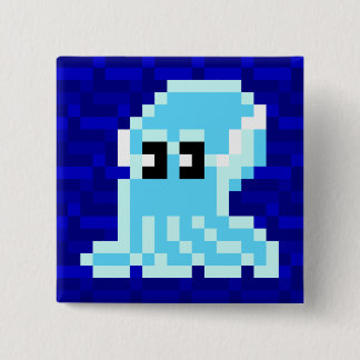 Tintenfisch-Kohlenkübeln-blaues Button