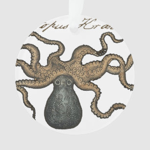 Tintenfisch Kraken Antik Küsten Meeresfauna Ornament