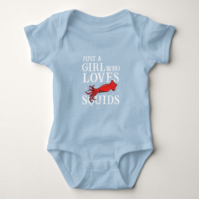 Tintenfisch Lover Nautic Seafood Gag Baby Strampler (Vorderseite)