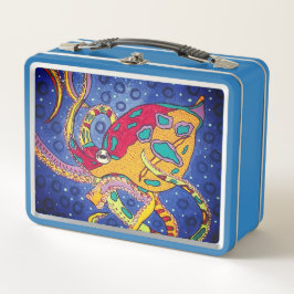 Tintenfisch-Lunchbox Metall Brotdose