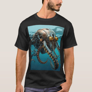 Tintenfisch mit Rüstung aus Stahlstahl T-Shirt