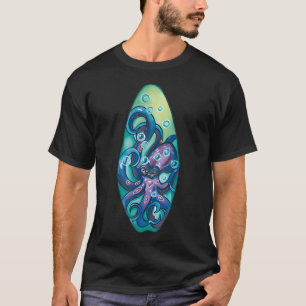 Tintenfisch (Muster in kleiner Größe) Bearbeitetes T-Shirt