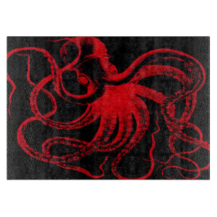 Tintenfisch Nautical Steampunk Vintage Kraken Mons Schneidebrett