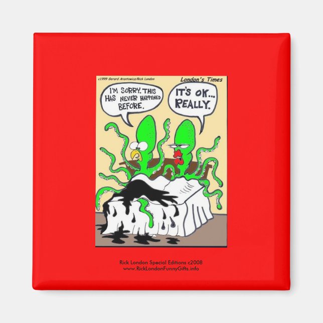 Tintenfisch Premanture Ejaculation Funny Magnet (Vorne)