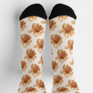 Tintenfisch Salutii, Vintage Meeresaquarien Tiere Socken