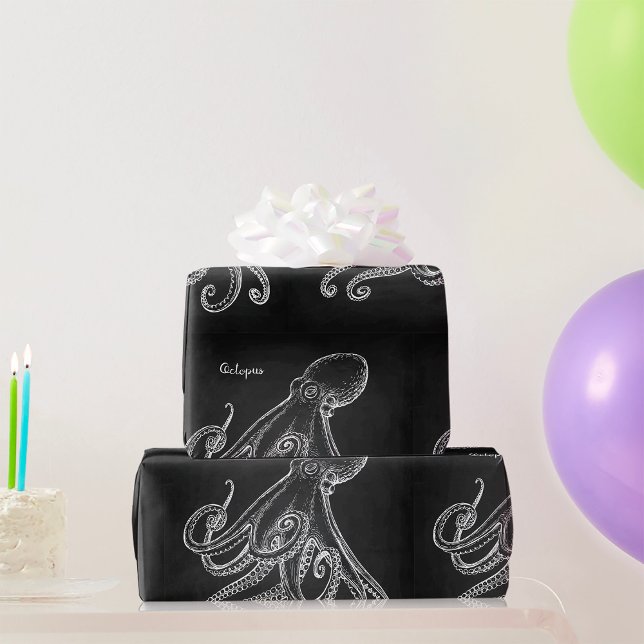 Tintenfisch-Skizze Geschenkpapier (Von Creator hochgeladen)
