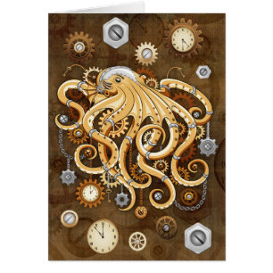 Tintenfisch Steampunk Retro Mechanische Fantasie