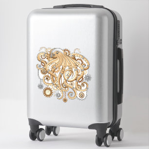 Tintenfisch Steampunk Retro Mechanische Fantasie Aufkleber