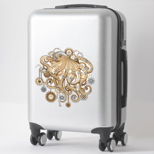 Tintenfisch Steampunk Retro Mechanische Fantasie Aufkleber
