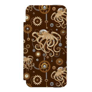 Tintenfisch Steampunk Retro Mechanische Fantasie Incipio Watson™ iPhone 5 Geldbörsen Hülle