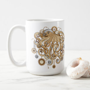 Tintenfisch Steampunk Retro Mechanische Fantasie Kaffeetasse