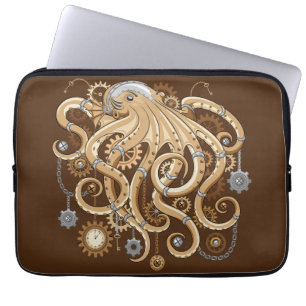 Tintenfisch Steampunk Retro Mechanische Fantasie Laptopschutzhülle