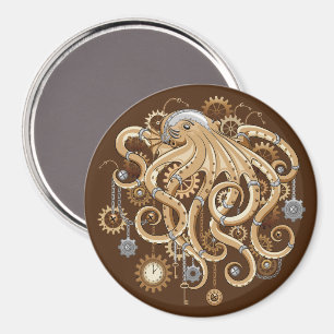 Tintenfisch Steampunk Retro Mechanische Fantasie Magnet