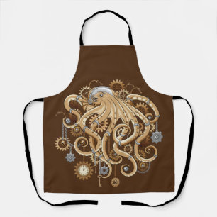 Tintenfisch Steampunk Retro Mechanische Fantasie Schürze