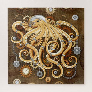 Tintenfisch Steampunk Retro Mechanische Fantasy