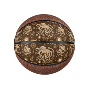 Tintenfisch Steampunk Retro Mechanische Fantasy Mini Basketball