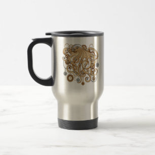 Tintenfisch Steampunk Retro Mechanische Fantasy Reisebecher