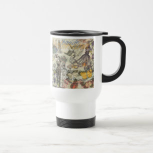 Tintenfisch Strand Antik Coastal Steampunk Reisebecher