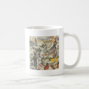 Tintenfisch-Strand Antique Küsten-Steampunk Kaffeetasse