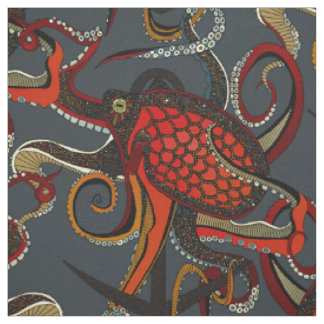 Tintenfisch-Tinte Waffenmetallgrau Stoff