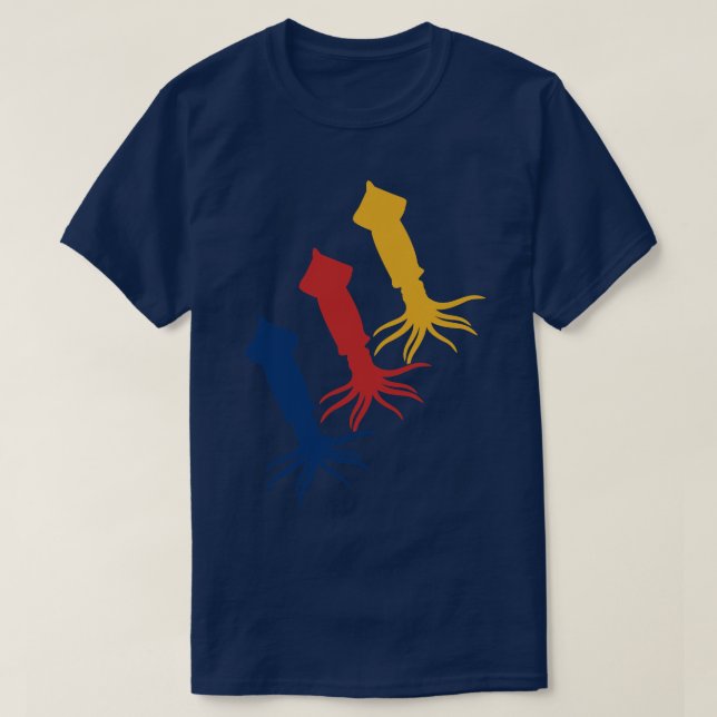 Tintenfisch Tintenfisch T-Shirt (Design vorne)