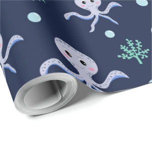 Tintenfisch unter dem Meer Kinder Muster Geschenkpapier