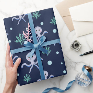 Tintenfisch unter dem Meer Kinder Muster Geschenkpapier