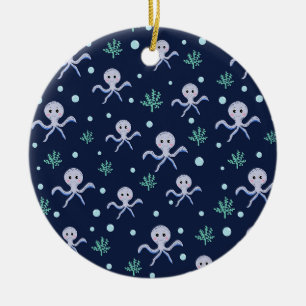 Tintenfisch unter dem Meer Kinder Muster Keramik Ornament
