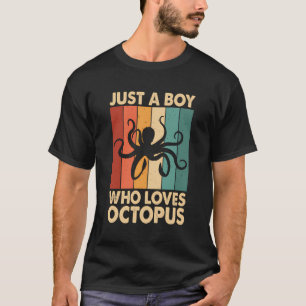 Tintenfisch, Vintages Retro-Geschenk für Tiere T-Shirt