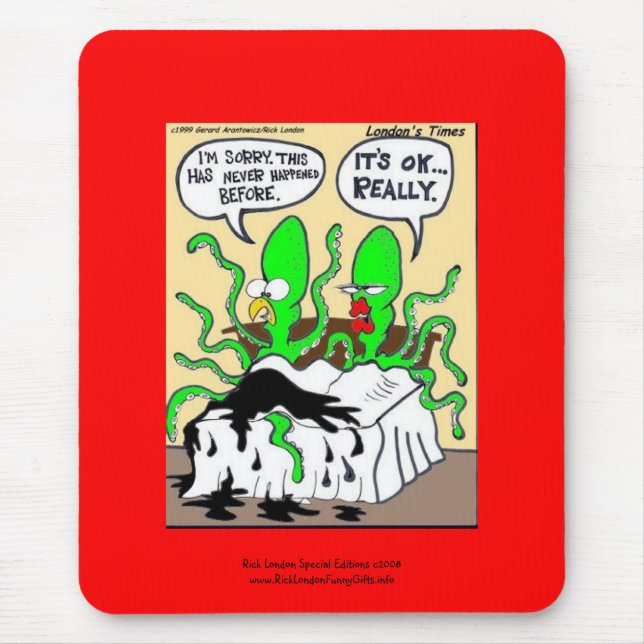 Tintenfisch Vormanie Ejaculation Funny Mouse Pad Mousepad (Vorne)