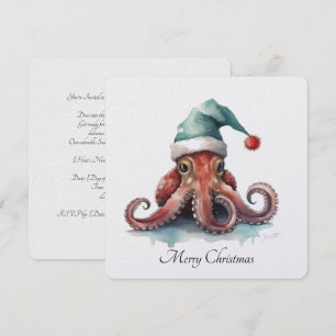 Tintenfisch-Weihnachtsfreude, individuell Feiertagskarte