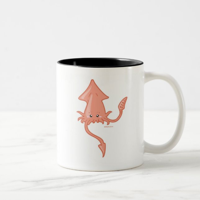 Tintenfisch Zweifarbige Tasse (Rechts)