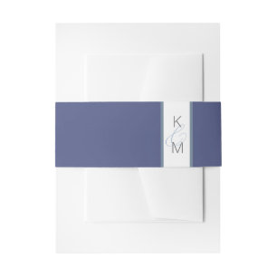 Tintenfluss Hochzeitblauer ID762 Einladungsbanderole