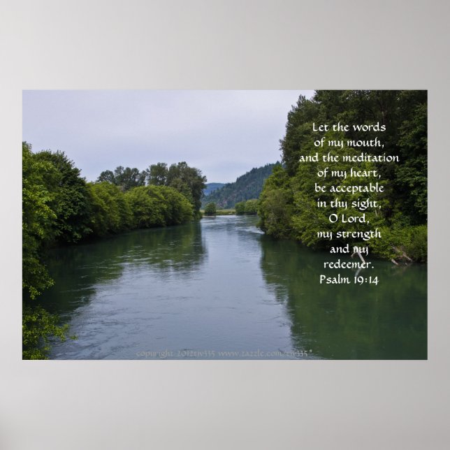 Tintenflüsschen mit Schrift Verse Poster (Vorne)