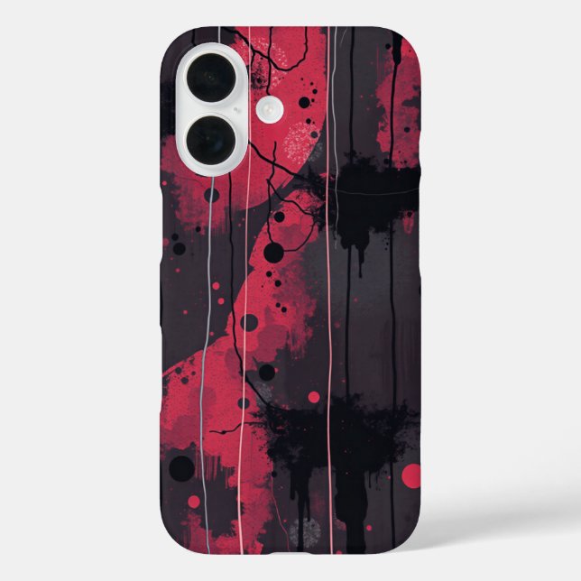 Tintengefestigte Träume: Ein surrealer Ausdruck iPhone 16 Hülle (Rückseite)
