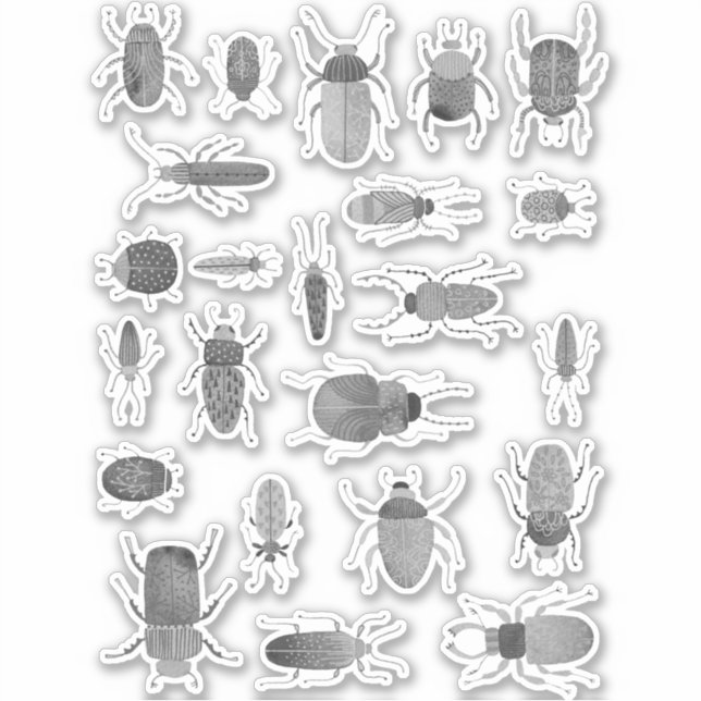 Tintenkäfer und Insektenmalerei Aufkleber (Vorderseite)