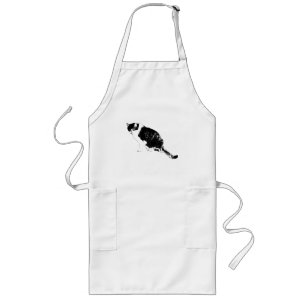 Tintenkatze-Schürze lädt das festliche Kochen mit Lange Schürze