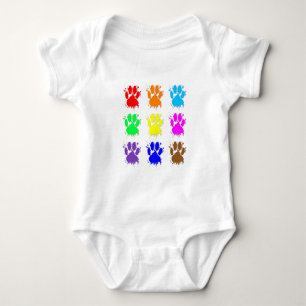 Tintenkleber-Spritzer-Dog-Muster Baby Strampler