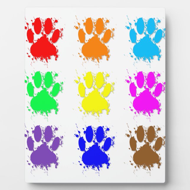 Tintenkleber-Spritzer-Dog-Muster Fotoplatte (Vorderseite)
