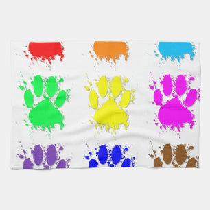 Tintenkleber-Spritzer-Dog-Muster Geschirrtuch