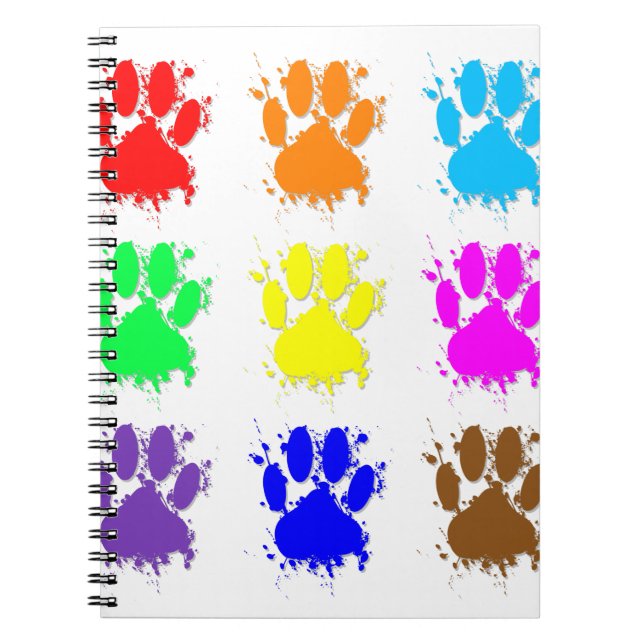 Tintenkleber-Spritzer-Dog-Muster Notizblock (Vorderseite)