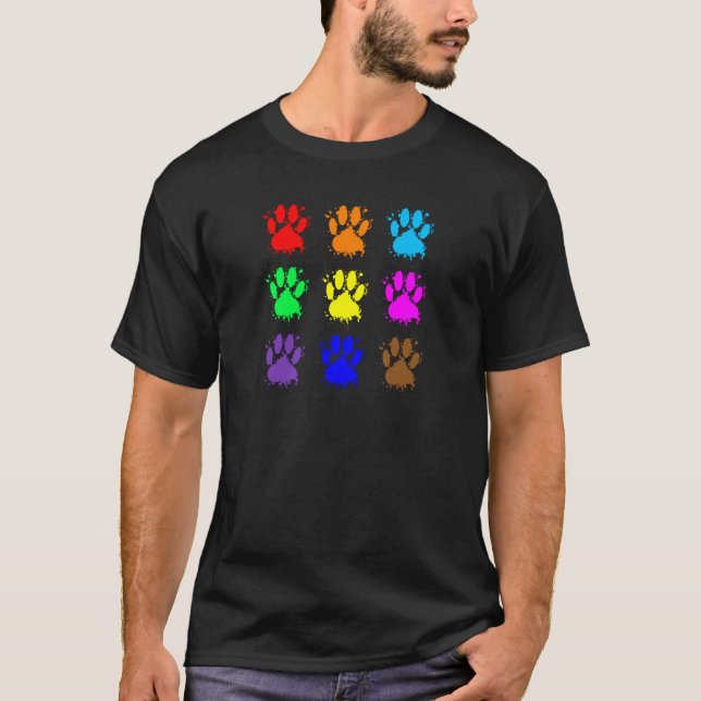 Tintenkleber-Spritzer-Dog-Muster T-Shirt (Vorderseite)