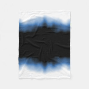 Tintenkleks Ombre Blau Fleecedecke
