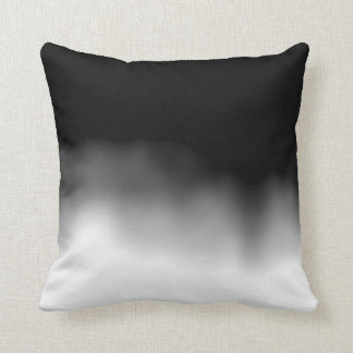Tintenkleks Ombre Schwarzes Kissen