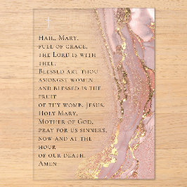 Tintenmarmor Ave Maria Gebet Acryleinladungen