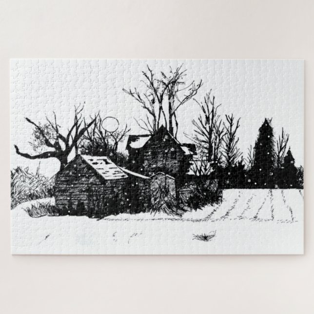 Tintenpatronen Winter Szene Schwierigkeit 1014 Stü (Horizontal)